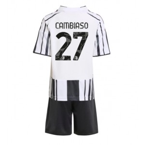 Fotbalové Dres Juventus Andrea Cambiaso #27 Dětské Domácí Oblečení 2025-26 Krátký Rukáv (+ trenýrky)